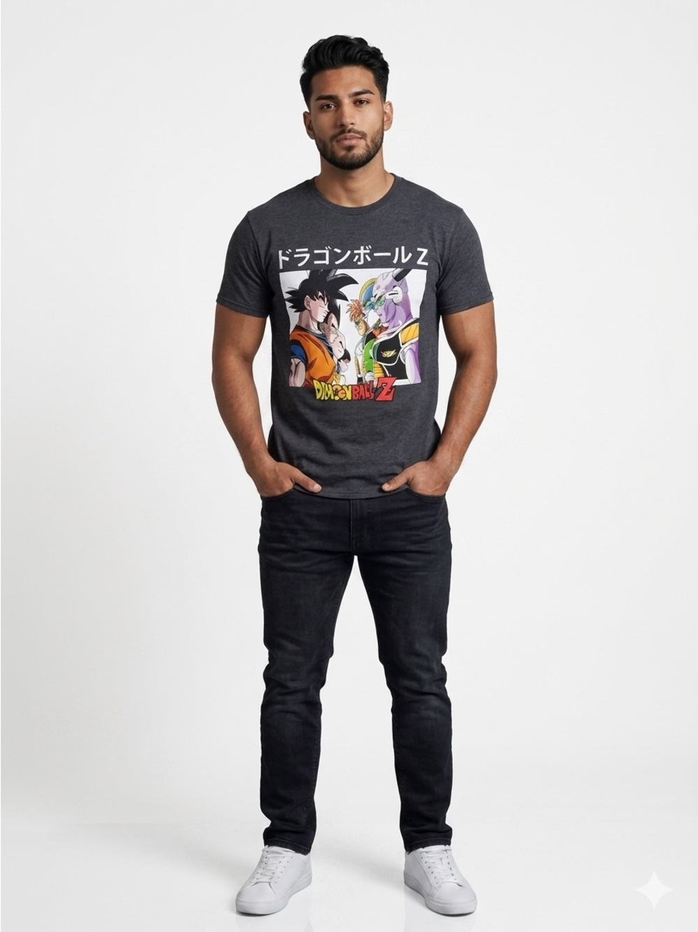 Dragon Ball Z Graphic Tee - Charcoal Men’s Shirt